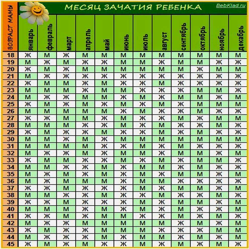 Китайская карта для беременных