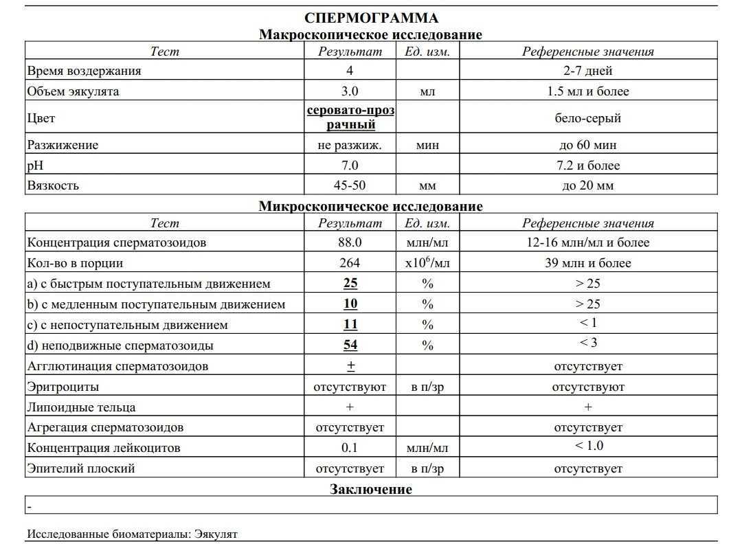 Показатели и расшифровка спермограммы клиника андрологии на метро курской и чкаловской
