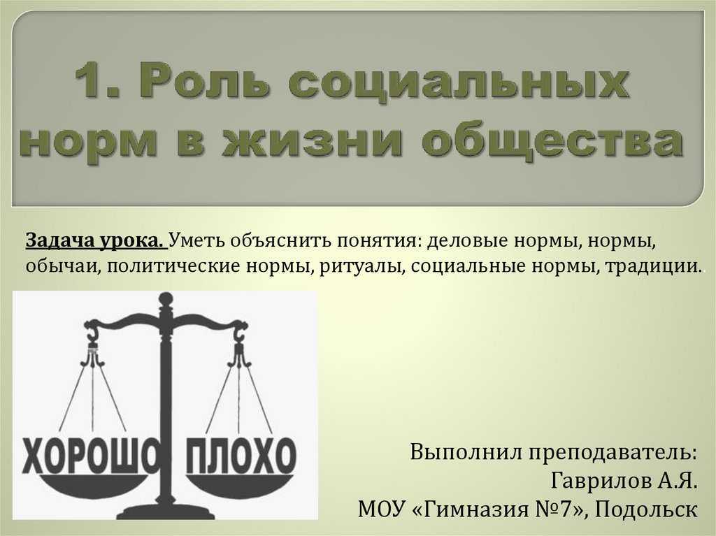 Социальные нормы общества
