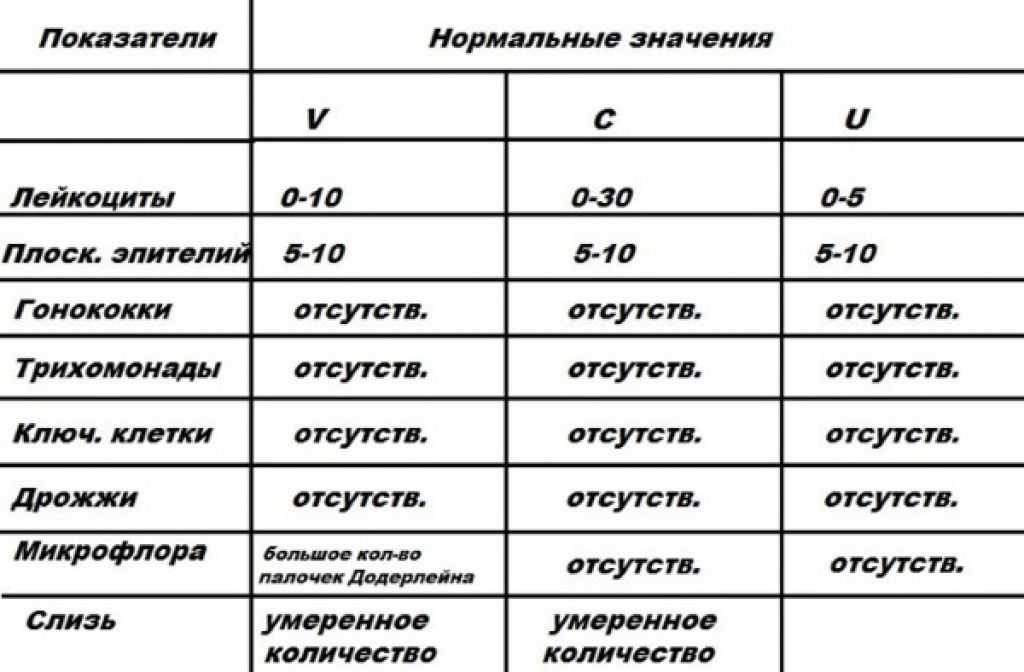 Бланк мазка на флору у женщин образец