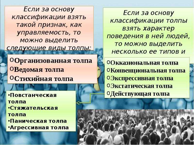 Толпы текст. Психология толпы. Виды действующей толпы. Виды толпы в психологии. Психология толпы презентация.