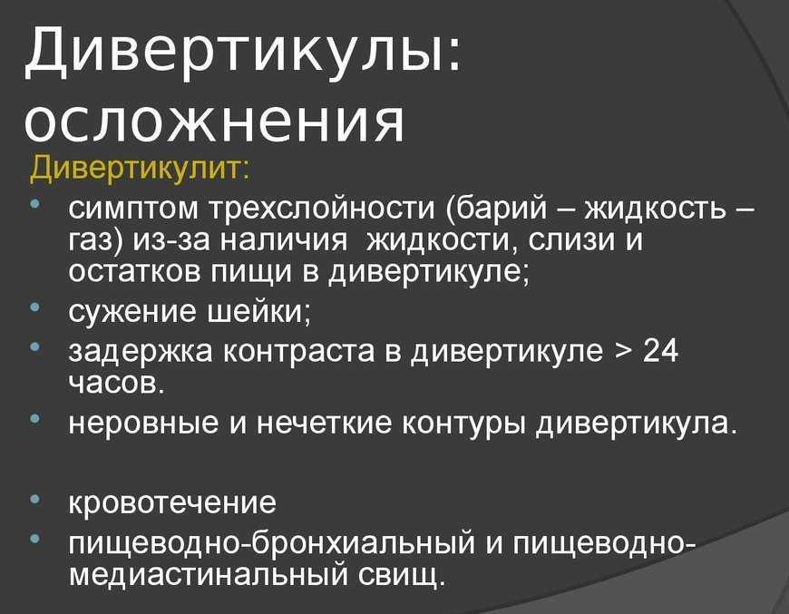 Схема лечения дивертикулита кишечника