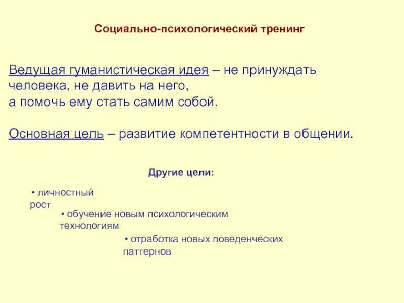 Социально-психологический тренинг