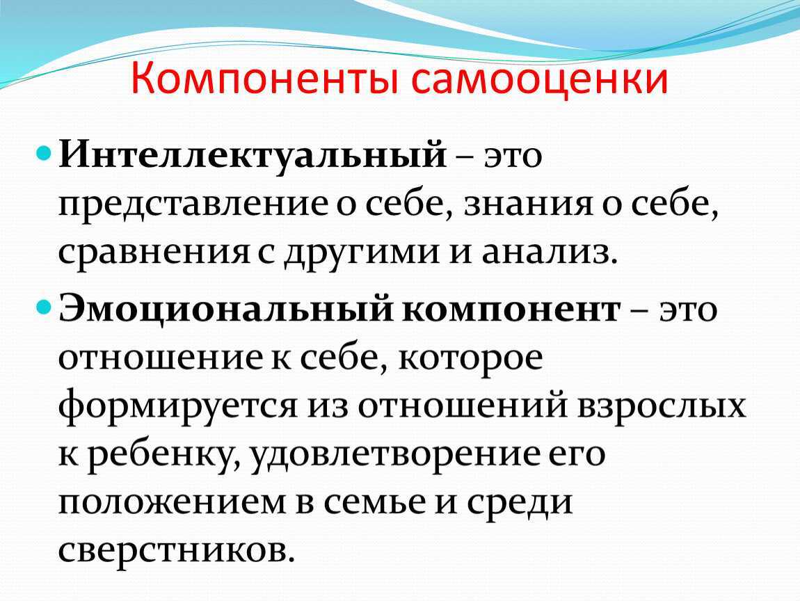 Самооценка как показатель развития самосознания старшеклассника проект