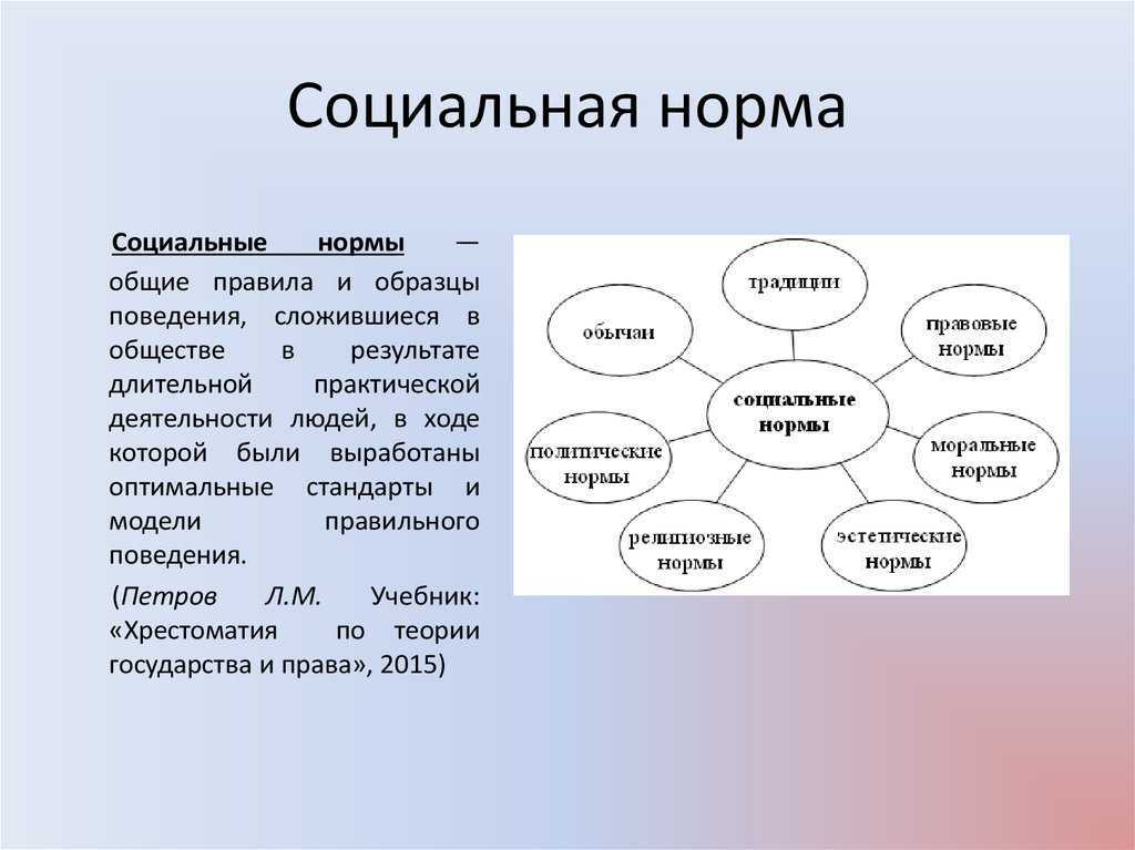Социальные нормы. виды социальных норм