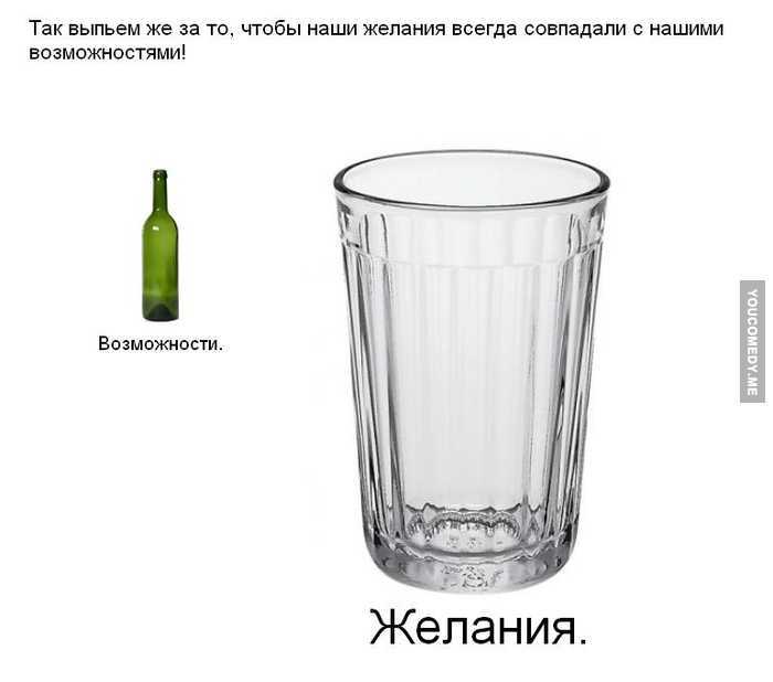 Так выпьем же за то чтобы наши желания совпадали с возможностями картинки