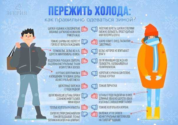 Как одеваться чтобы не замёрзнуть зимой