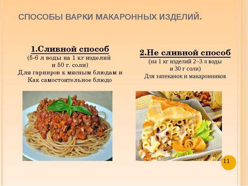 Варка каш и макаронных изделий