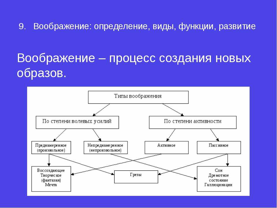 Схема воображение в психологии