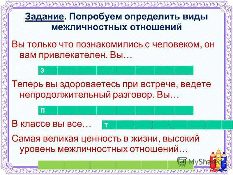 Урок 2: отношения между людьми - 100urokov.ru