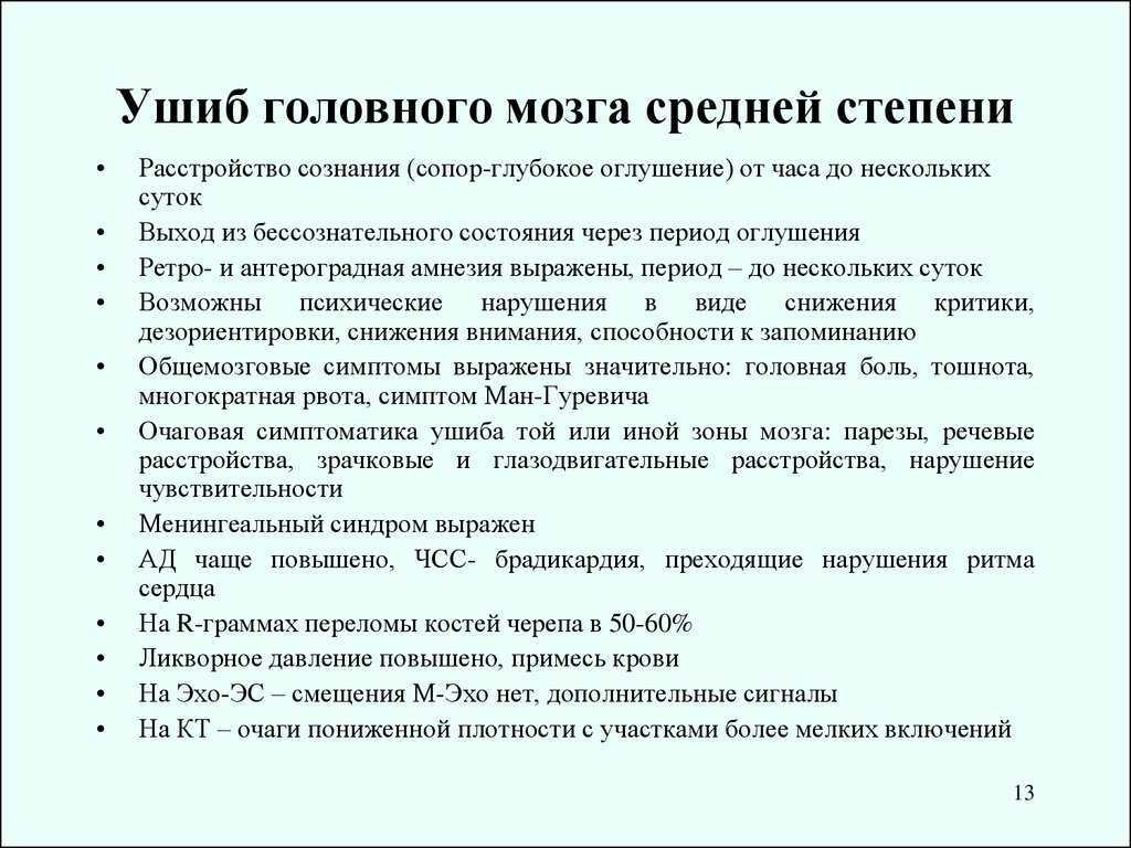 Ушиб головного мозга - каковы последствия травм